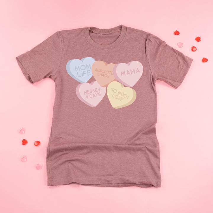 Mom Life - Conversation Hearts - Unisex Tee