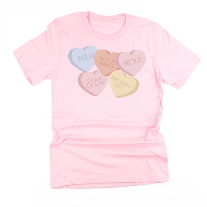 Meh - Conversation Hearts - Unisex Tee