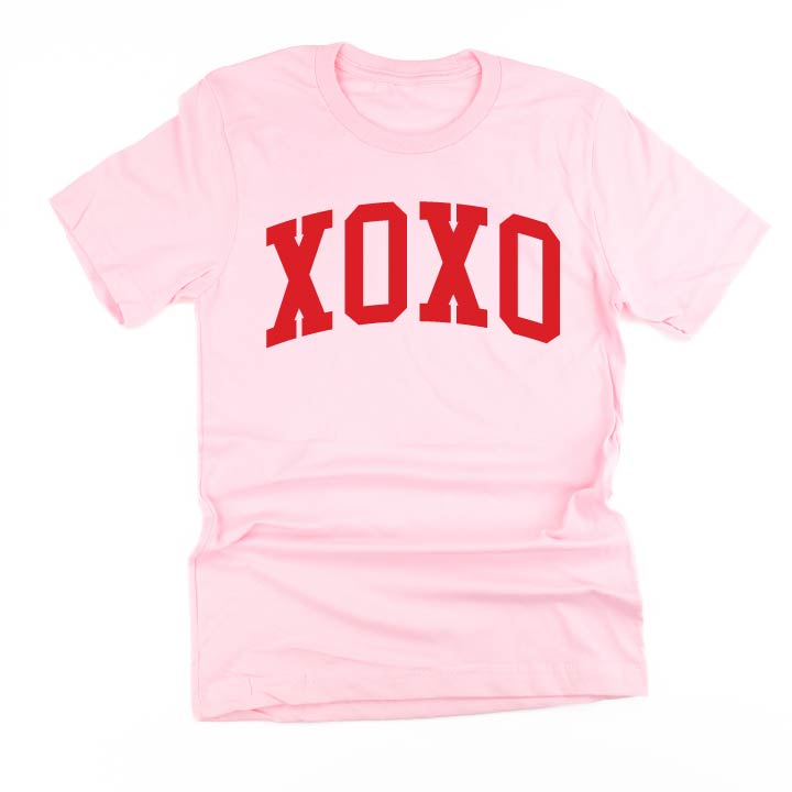 Arched XOXO - Varsity - Unisex Tee Little Mama Shirt Shop