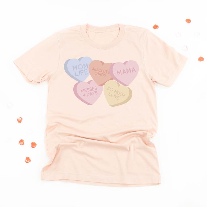 Mom Life - Conversation Hearts - Unisex Tee