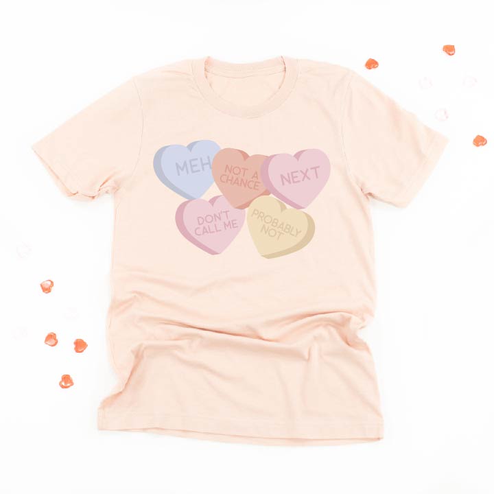 Meh - Conversation Hearts - Unisex Tee