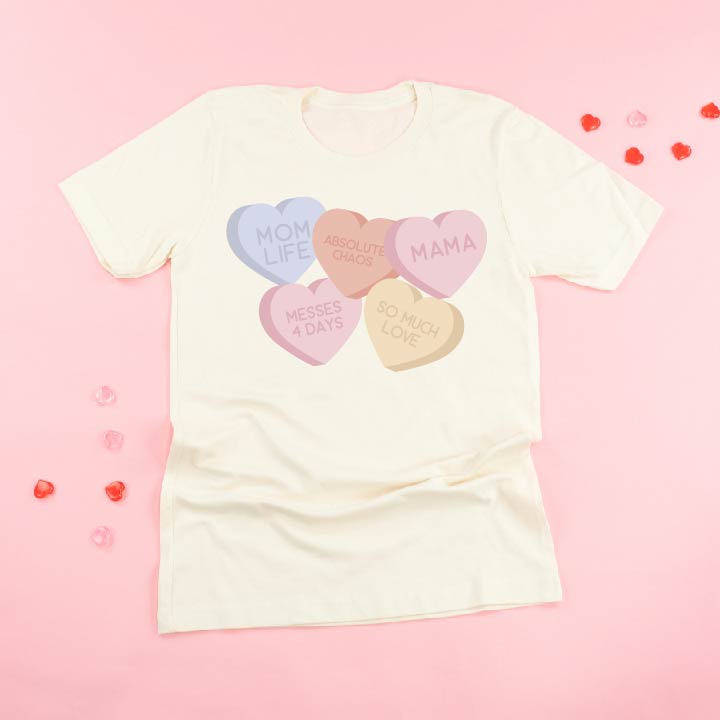 Mom Life - Conversation Hearts - Unisex Tee