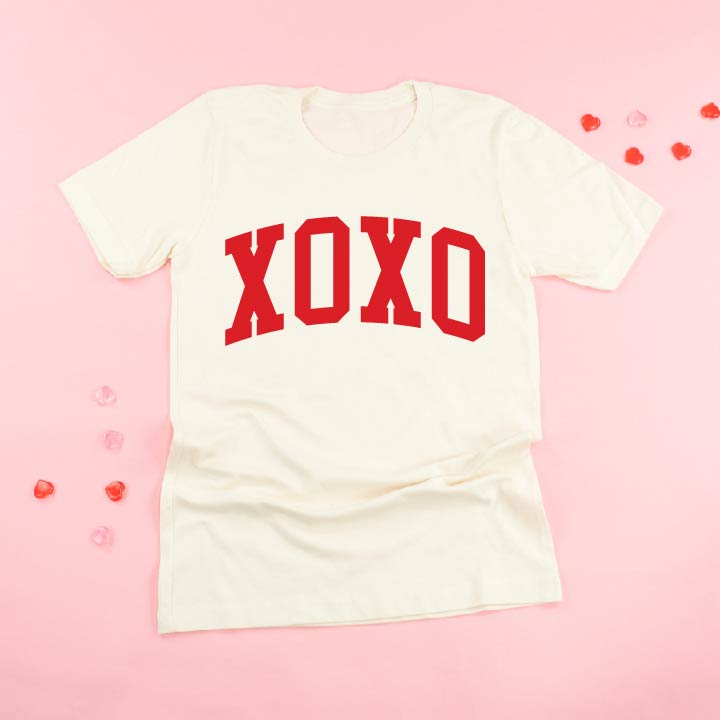 Arched XOXO - Varsity - Unisex Tee Little Mama Shirt Shop