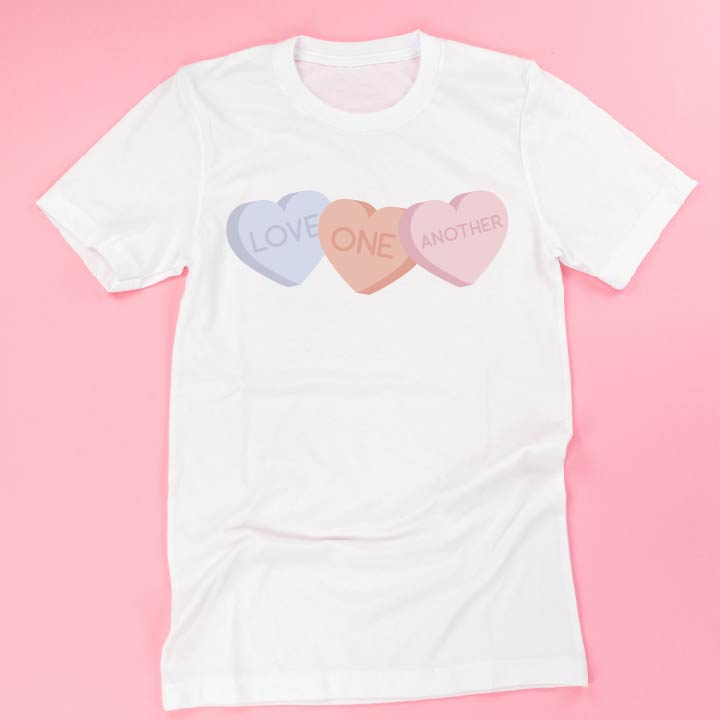 Love One Another - Conversation Hearts - Unisex Tee