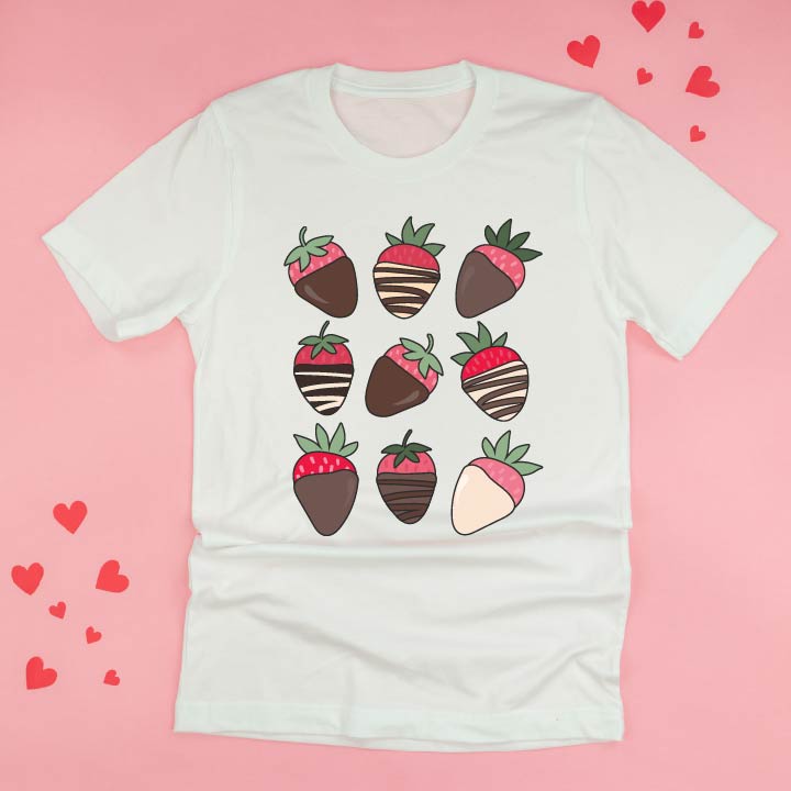 Chocolate Covered Strawberries - Unisex Tee Little Mama Shirt Shop