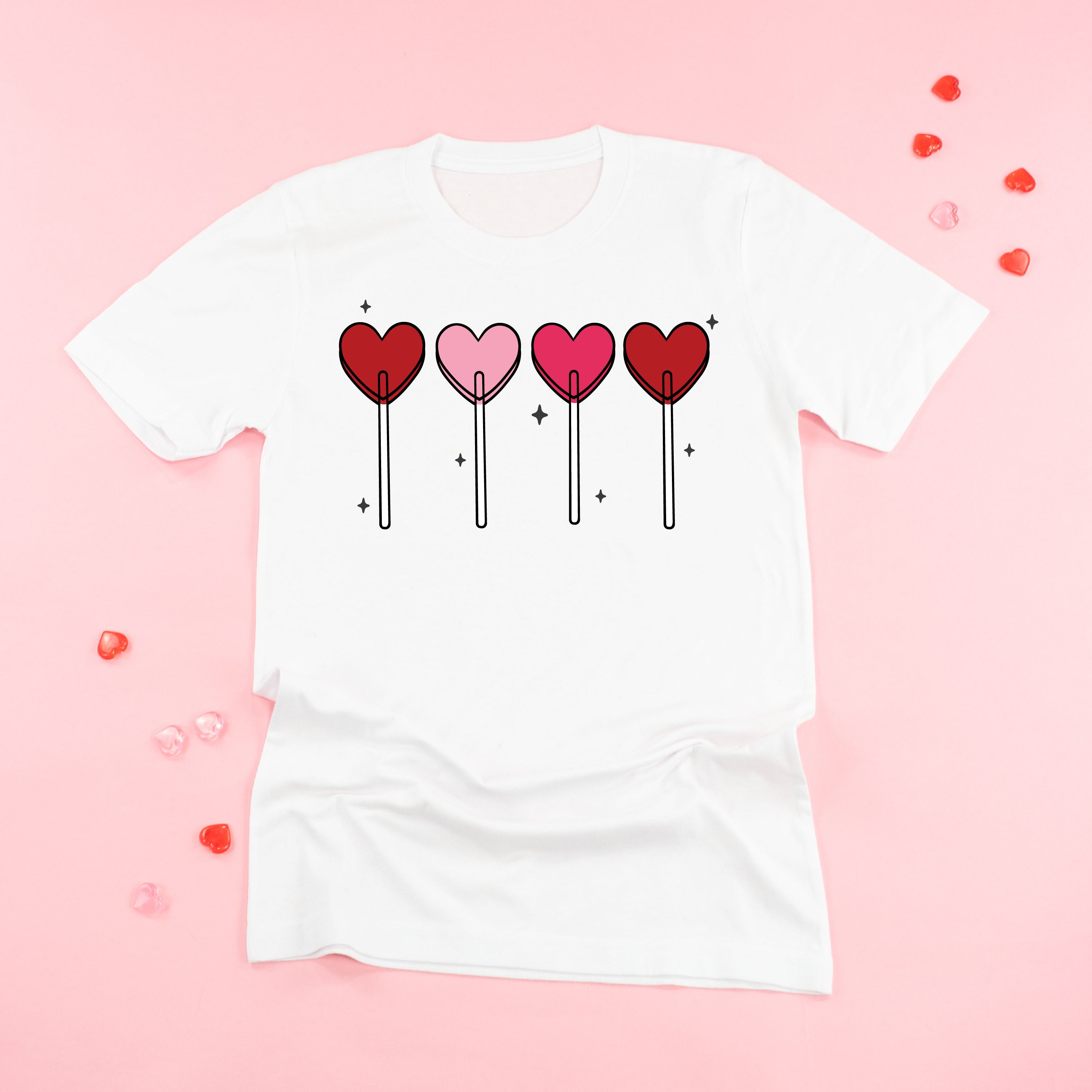 Classic Heart Lollipops - Unisex Tee Little Mama Shirt Shop