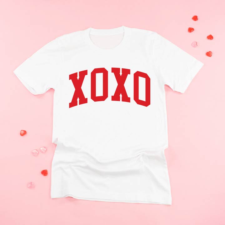 Arched XOXO - Varsity - Unisex Tee Little Mama Shirt Shop