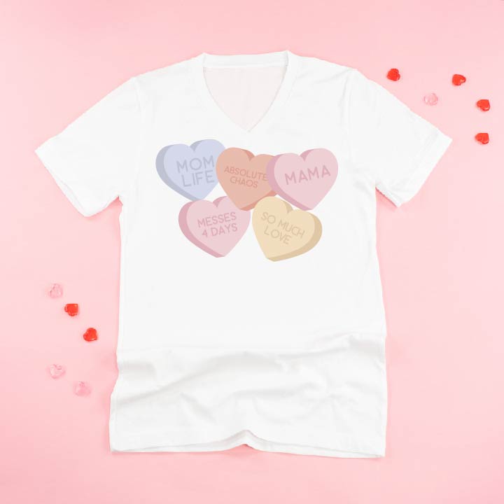 Mom Life - Conversation Hearts - Unisex Tee