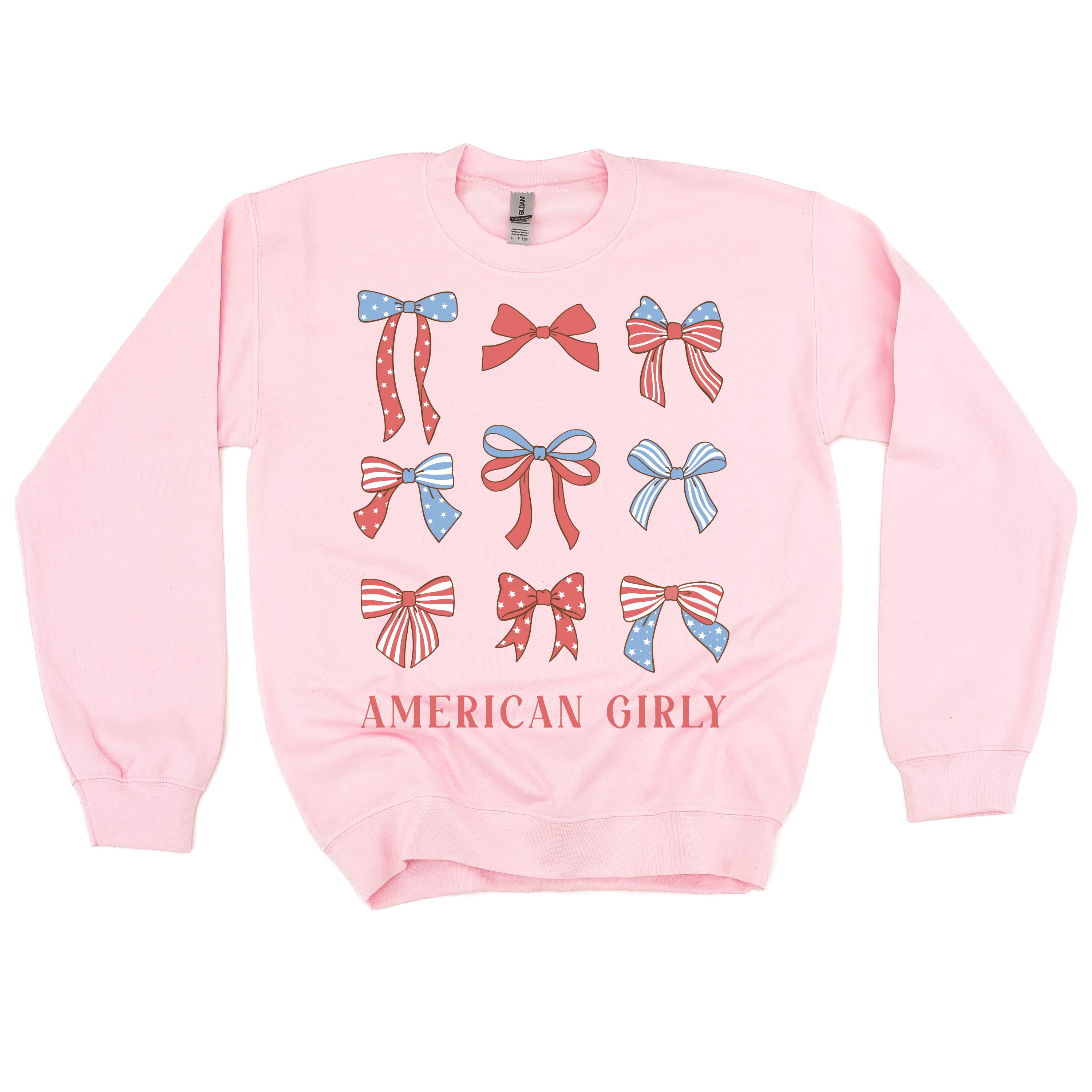 American Girly - Bows - BASIC Fleece Little Mama Shirt Shop LLC