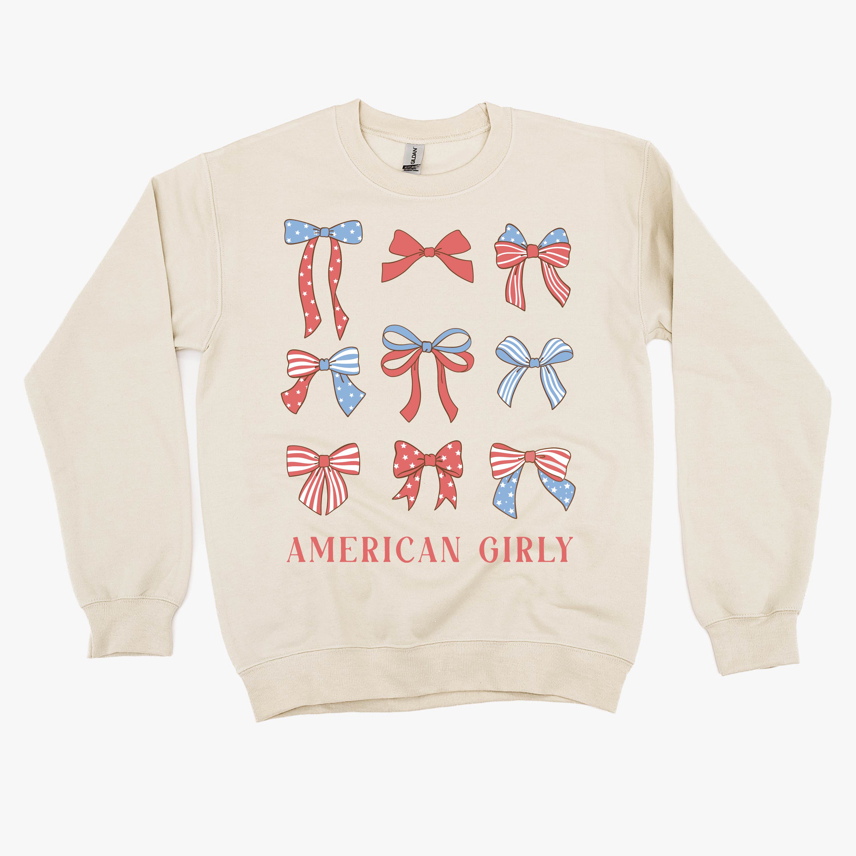 American Girly - Bows - BASIC Fleece Little Mama Shirt Shop LLC
