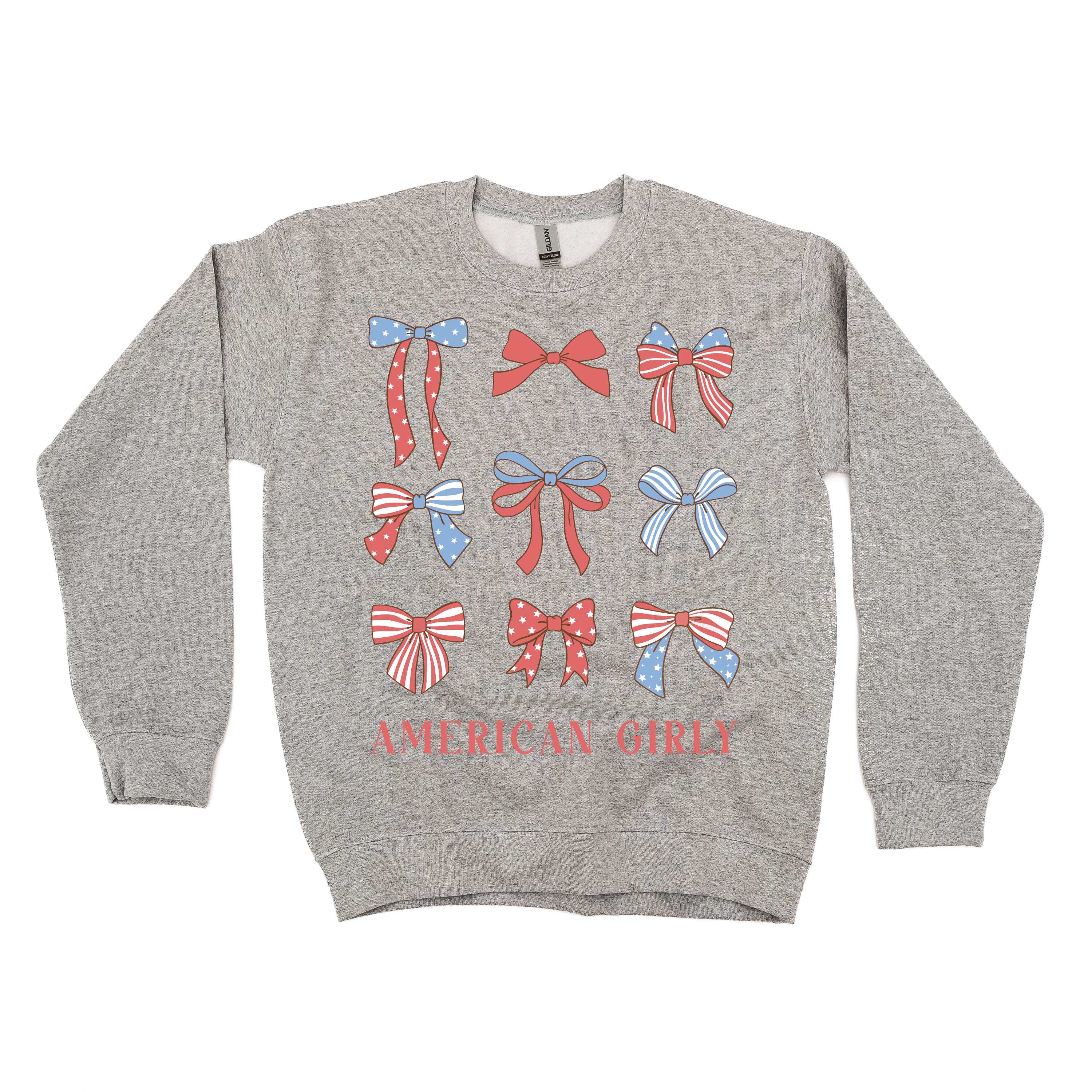 American Girly - Bows - BASIC Fleece Little Mama Shirt Shop LLC