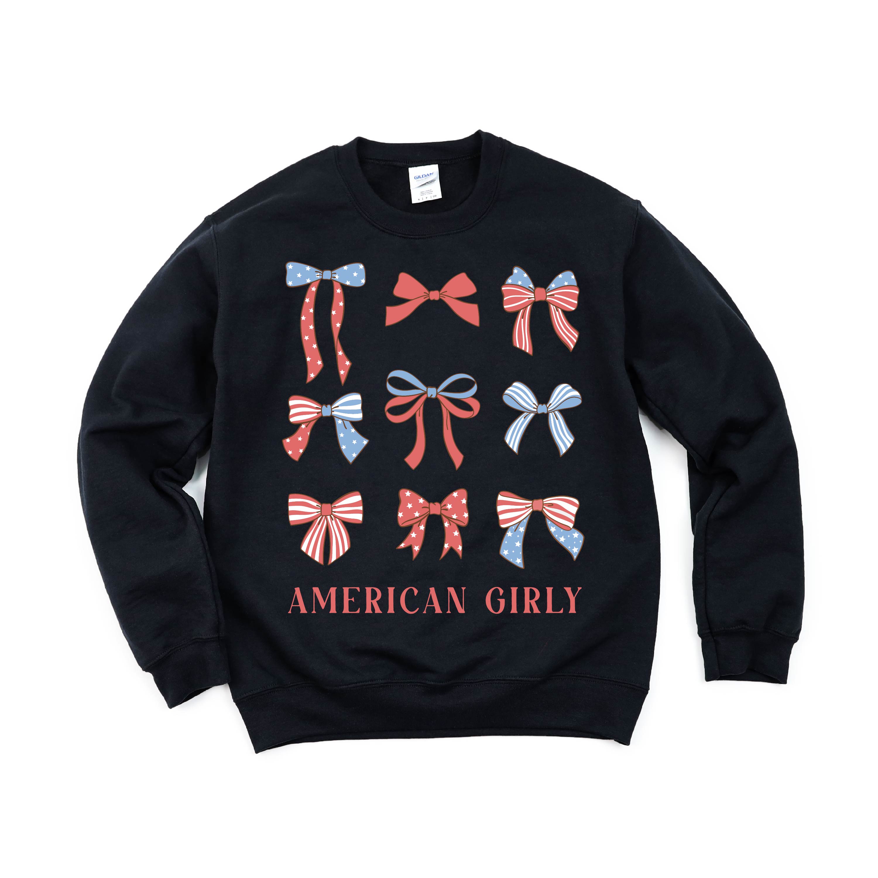 American Girly - Bows - BASIC Fleece Little Mama Shirt Shop LLC
