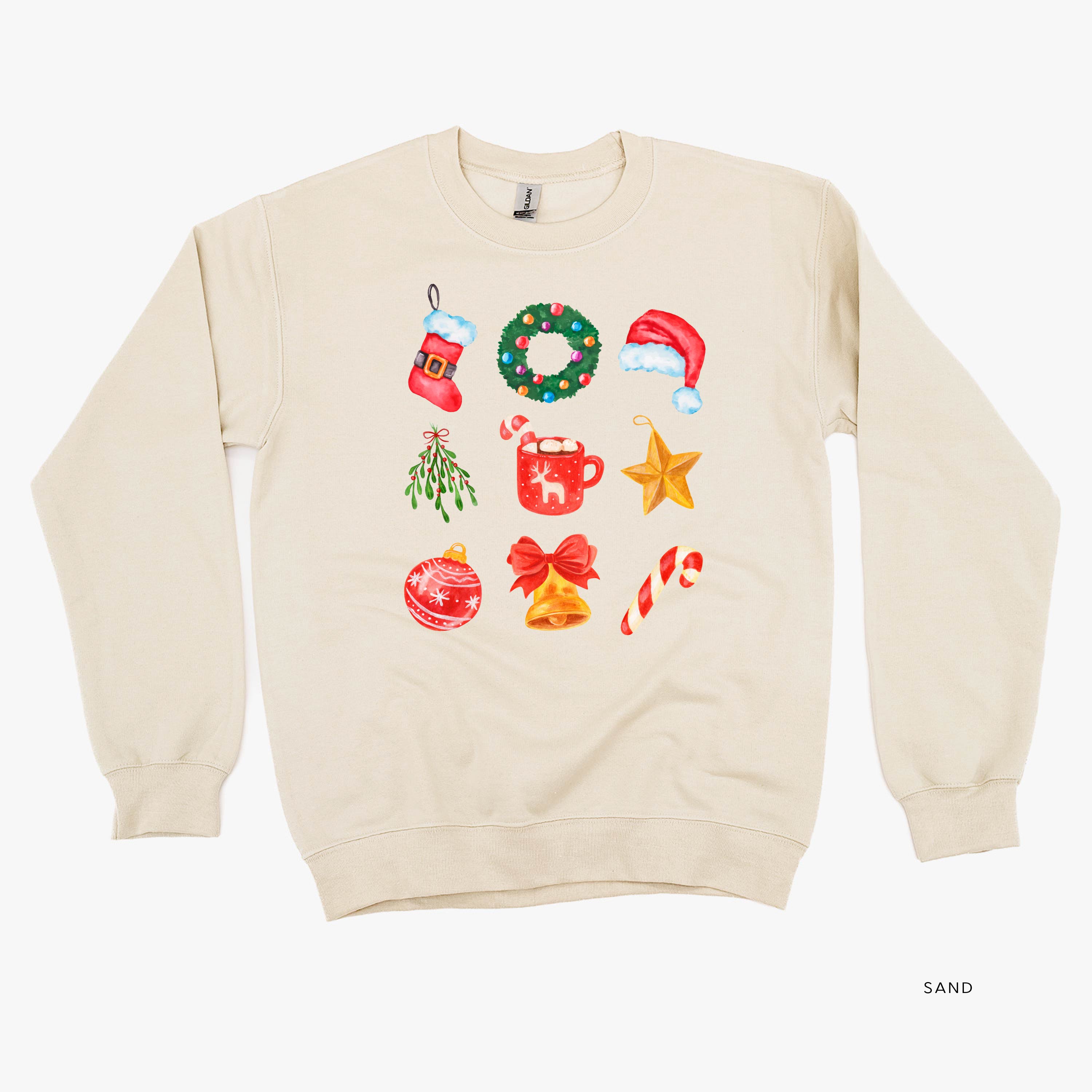 Classic Watercolor Christmas - BASIC Fleece Little Mama Shirt Shop LLC