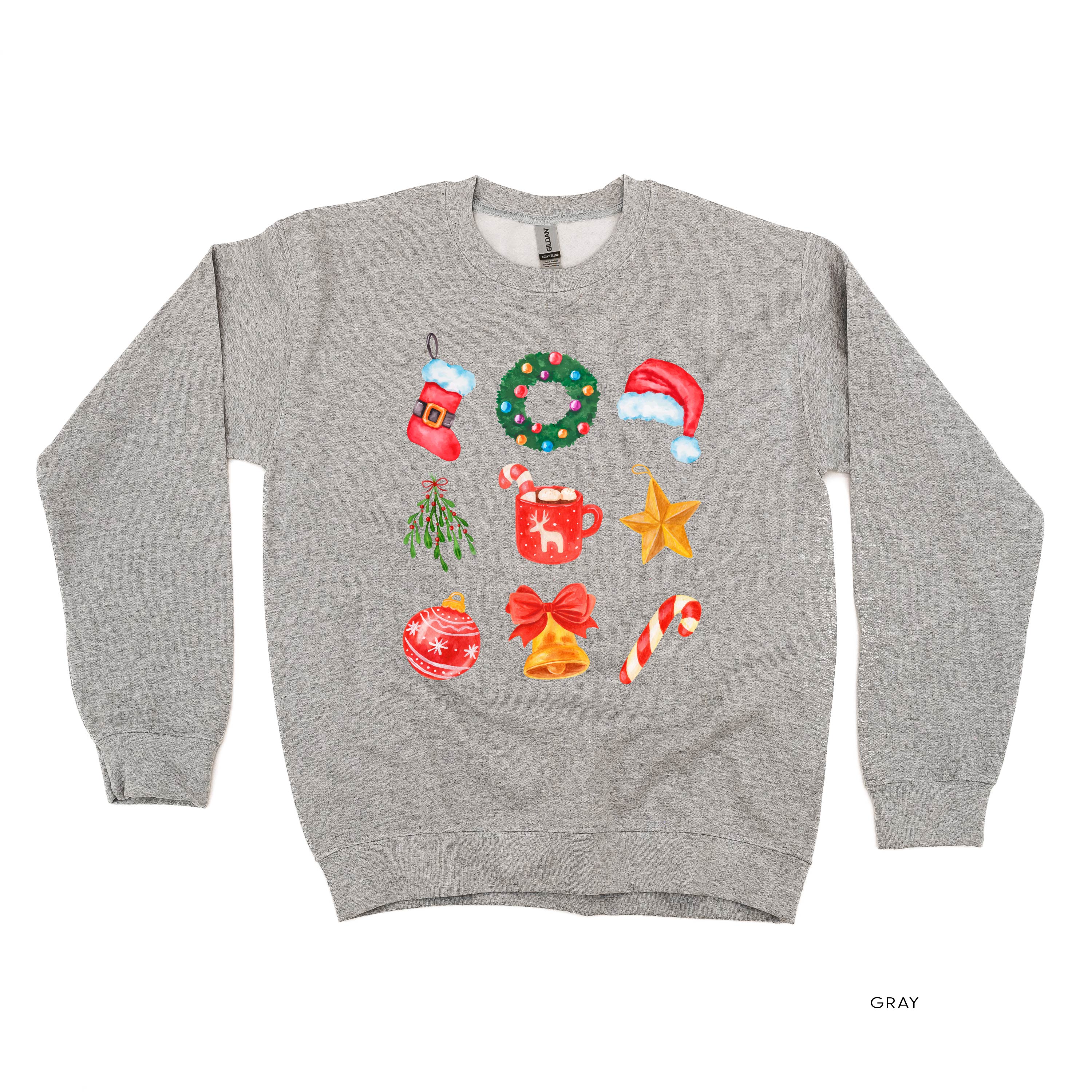Classic Watercolor Christmas - BASIC Fleece Little Mama Shirt Shop LLC