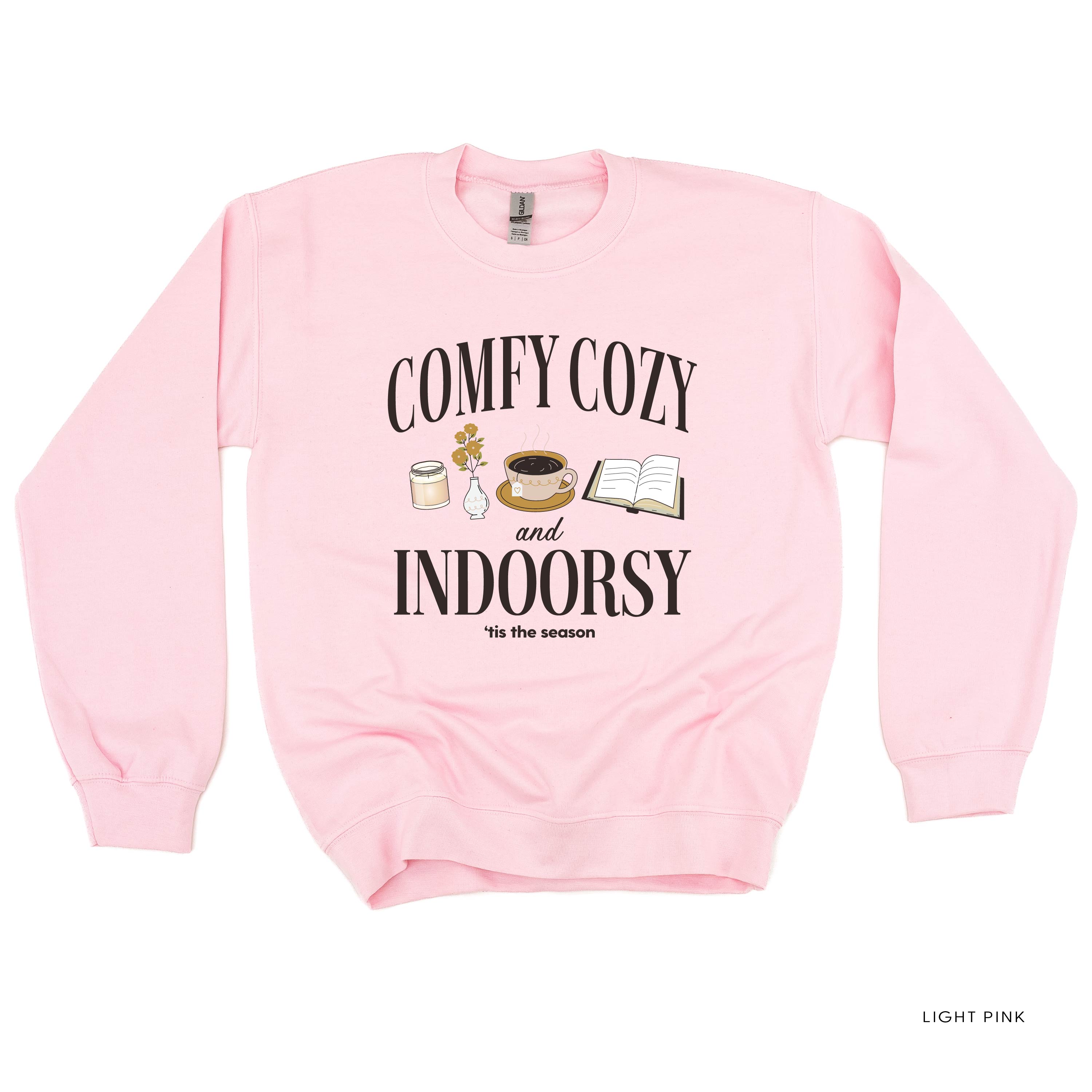 Comfy Cozy and Indoorsy - Basic Fleece Crewneck Little Mama Shirt Shop LLC
