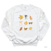 Dainty Bows and Leaves - Basic Fleece Crewneck Little Mama Shirt Shop LLC