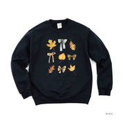 Dainty Bows and Leaves - Basic Fleece Crewneck Little Mama Shirt Shop LLC