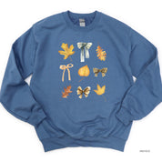 Dainty Bows and Leaves - Basic Fleece Crewneck Little Mama Shirt Shop LLC