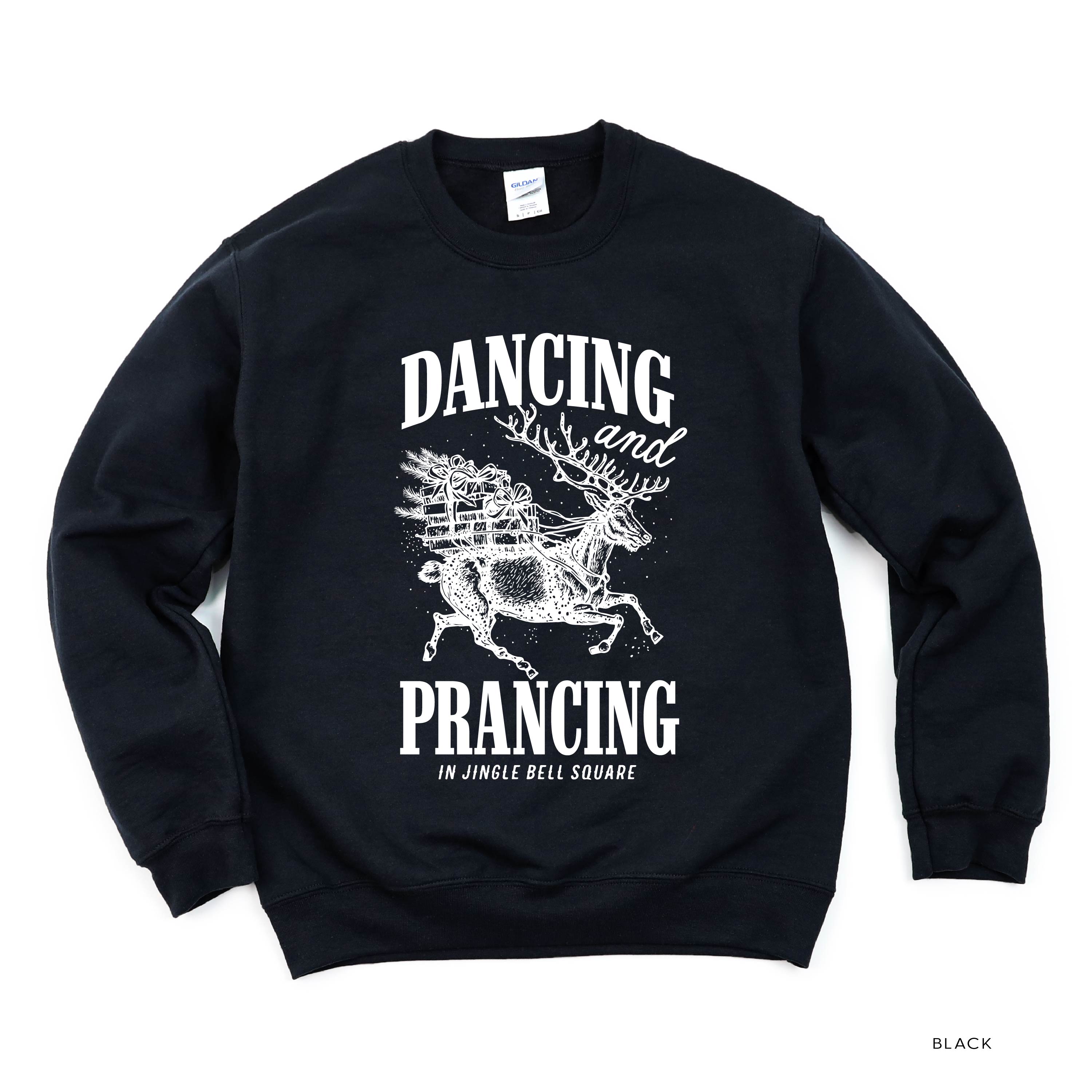 Dancing and Prancing in Jingle Bell Square - BASIC Fleece Little Mama Shirt Shop LLC