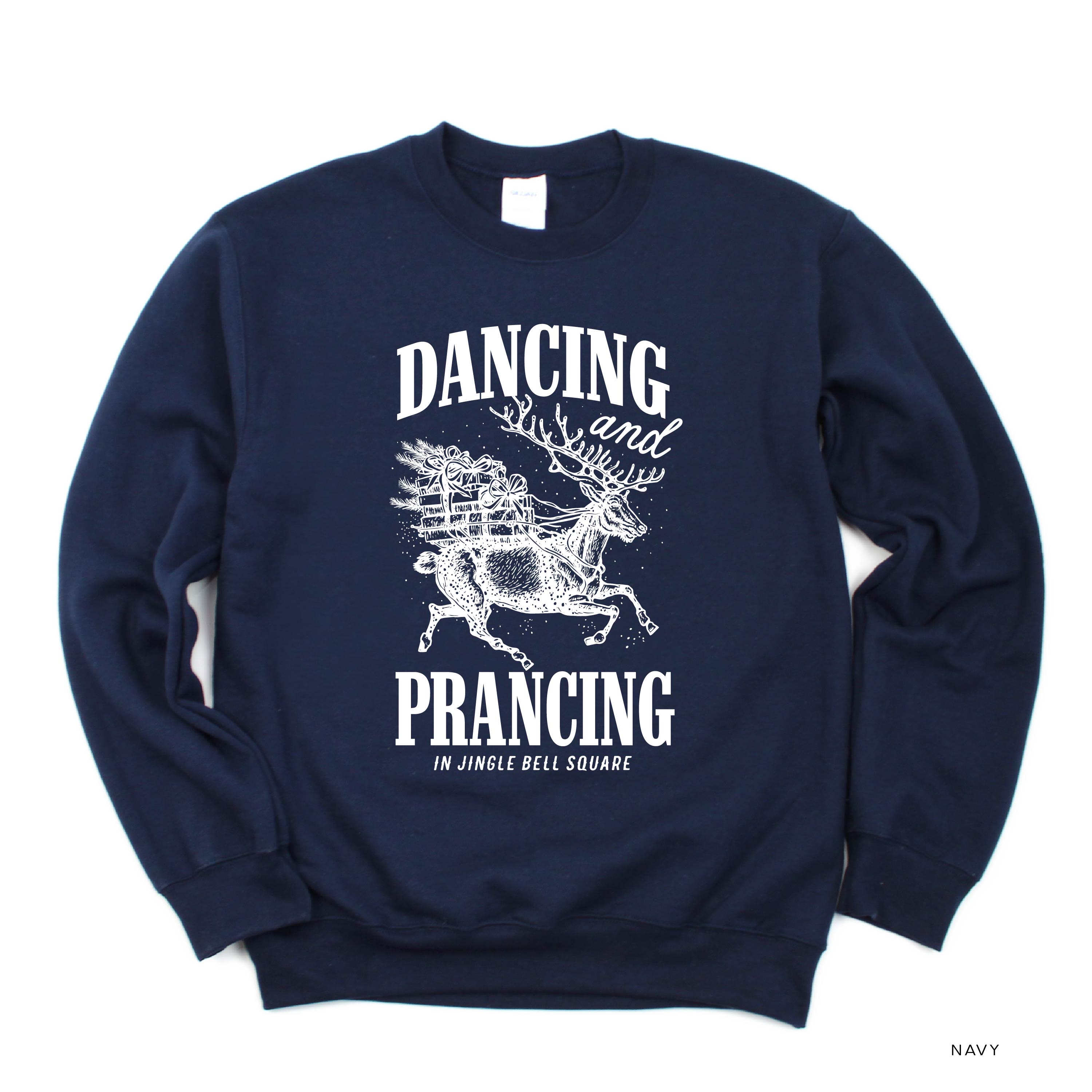 Dancing and Prancing in Jingle Bell Square - BASIC Fleece Little Mama Shirt Shop LLC