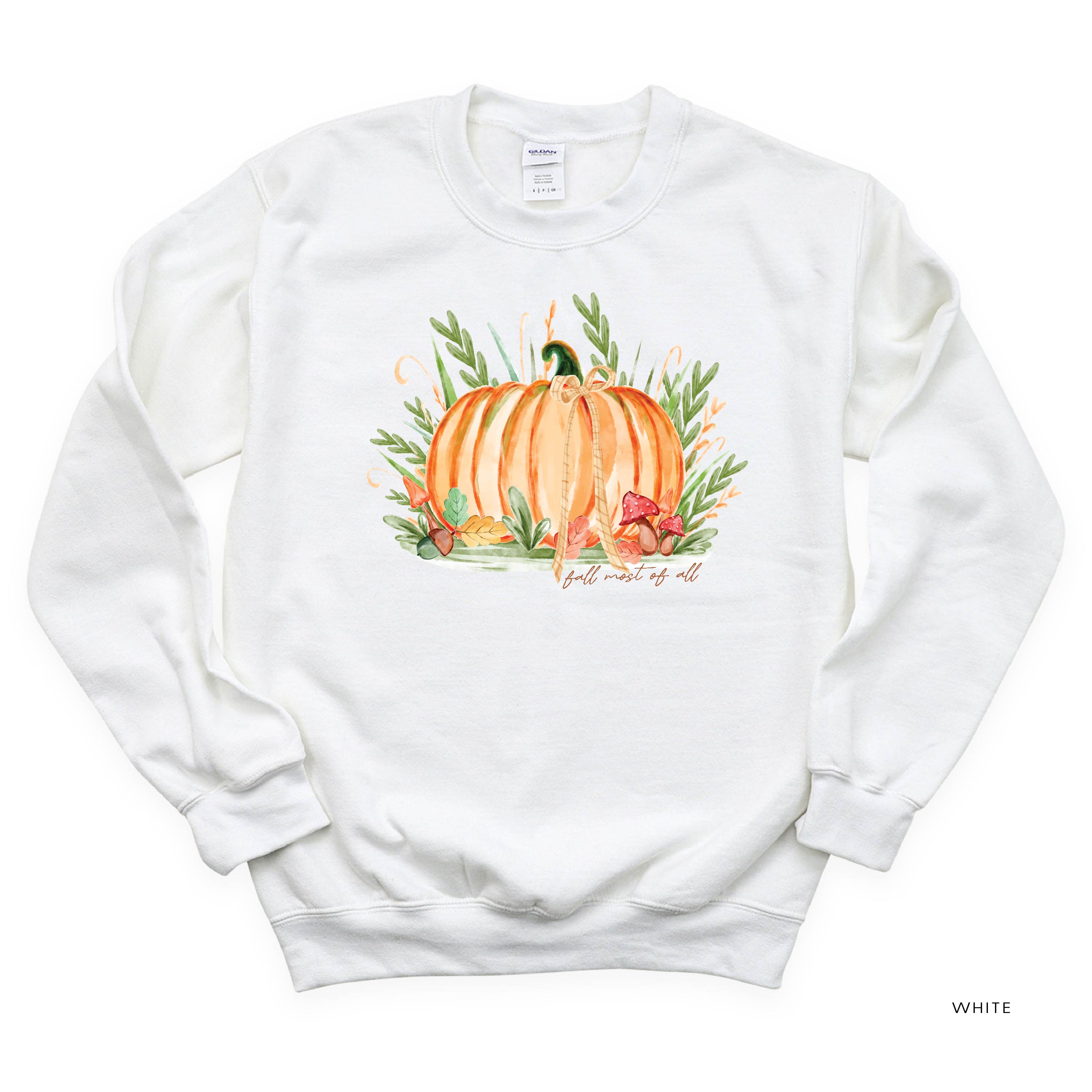 Fall Most of All - Basic Fleece Crewneck Little Mama Shirt Shop LLC