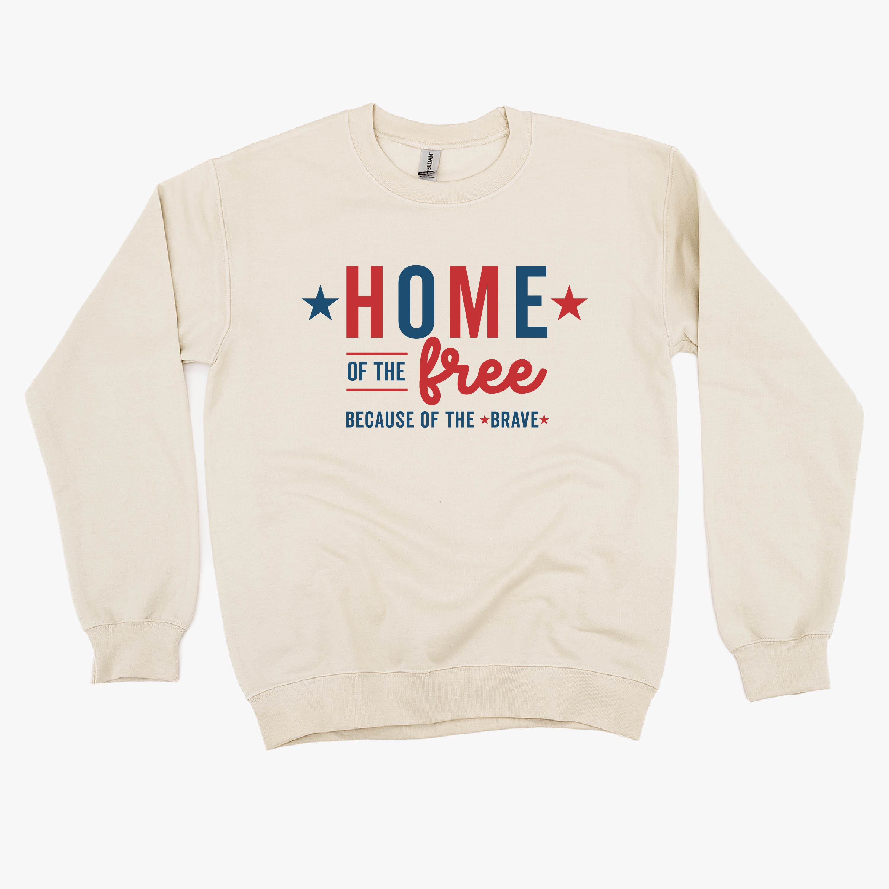 Home Of The Free Because Of The Brave - BASIC Fleece Little Mama Shirt Shop LLC