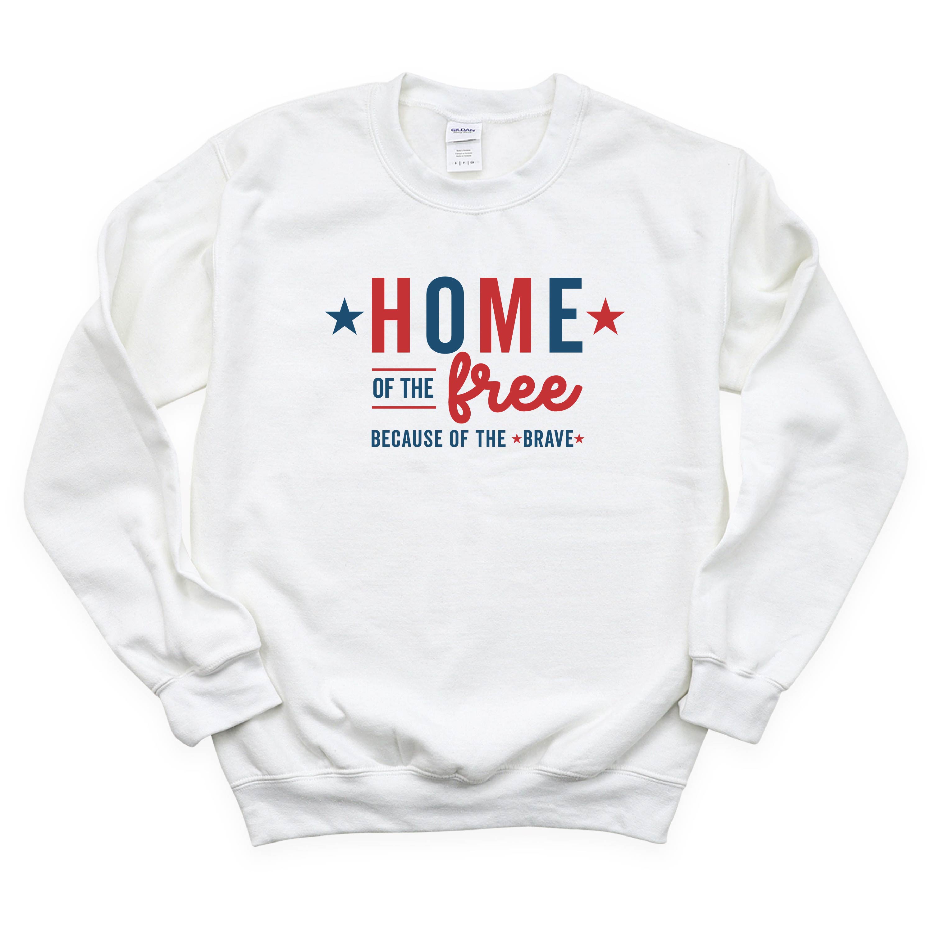 Home Of The Free Because Of The Brave - BASIC Fleece Little Mama Shirt Shop LLC
