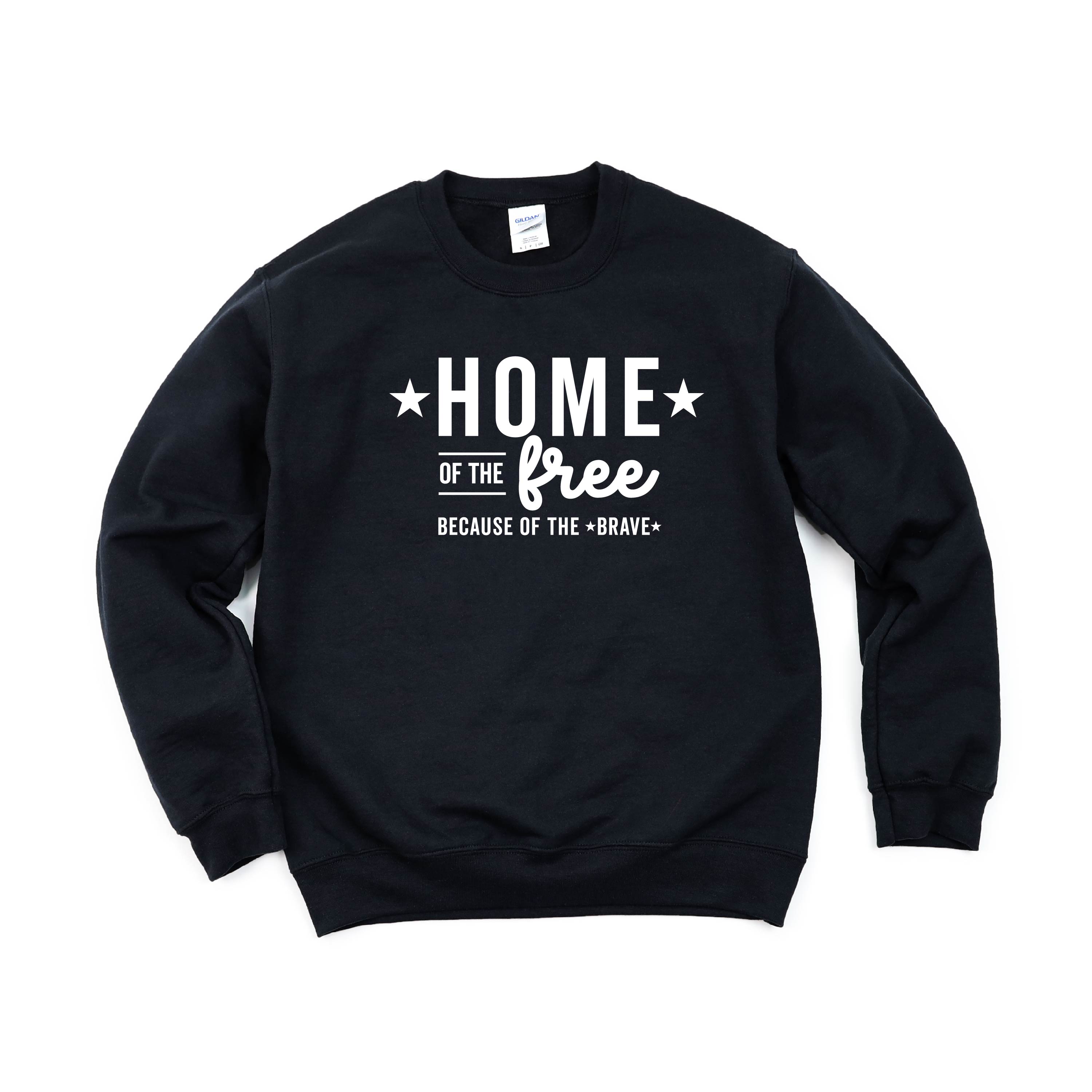 Home Of The Free Because Of The Brave - BASIC Fleece Little Mama Shirt Shop LLC