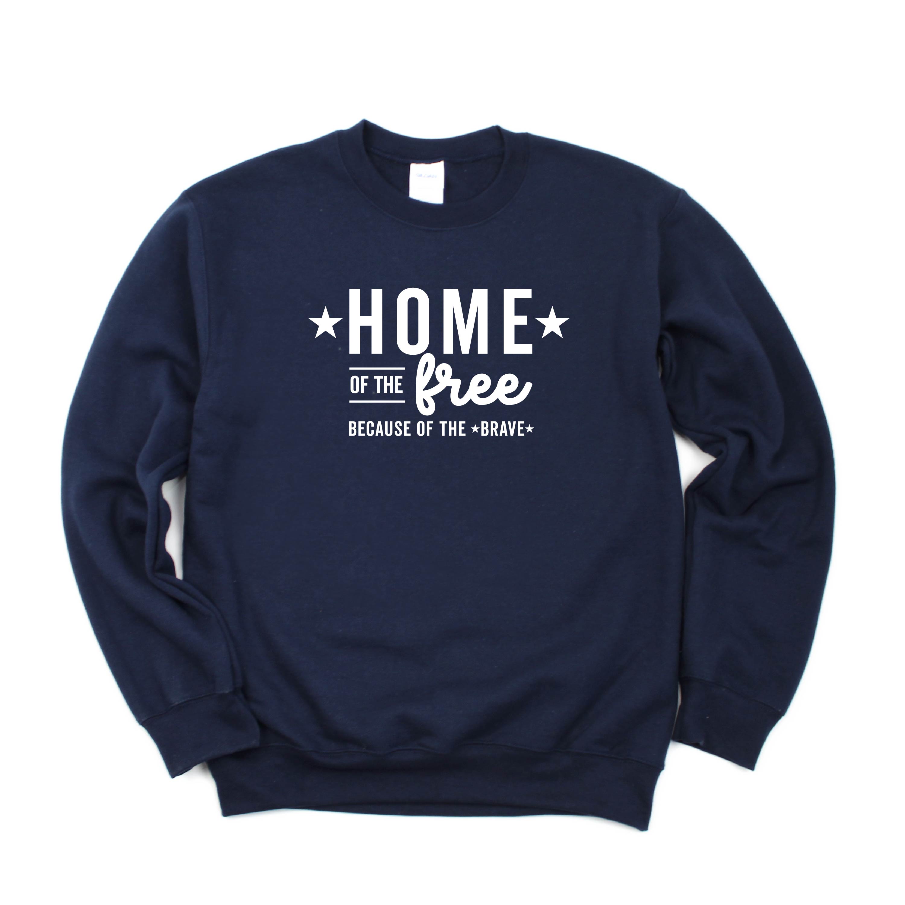 Home Of The Free Because Of The Brave - BASIC Fleece Little Mama Shirt Shop LLC