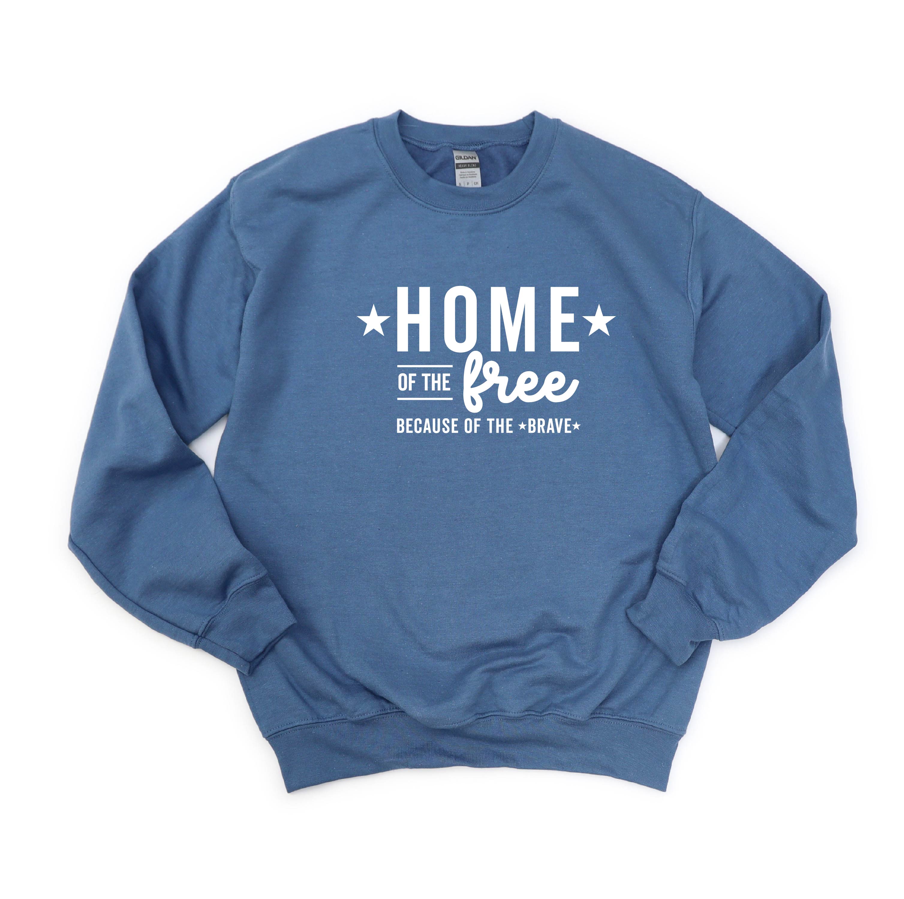 Home Of The Free Because Of The Brave - BASIC Fleece Little Mama Shirt Shop LLC