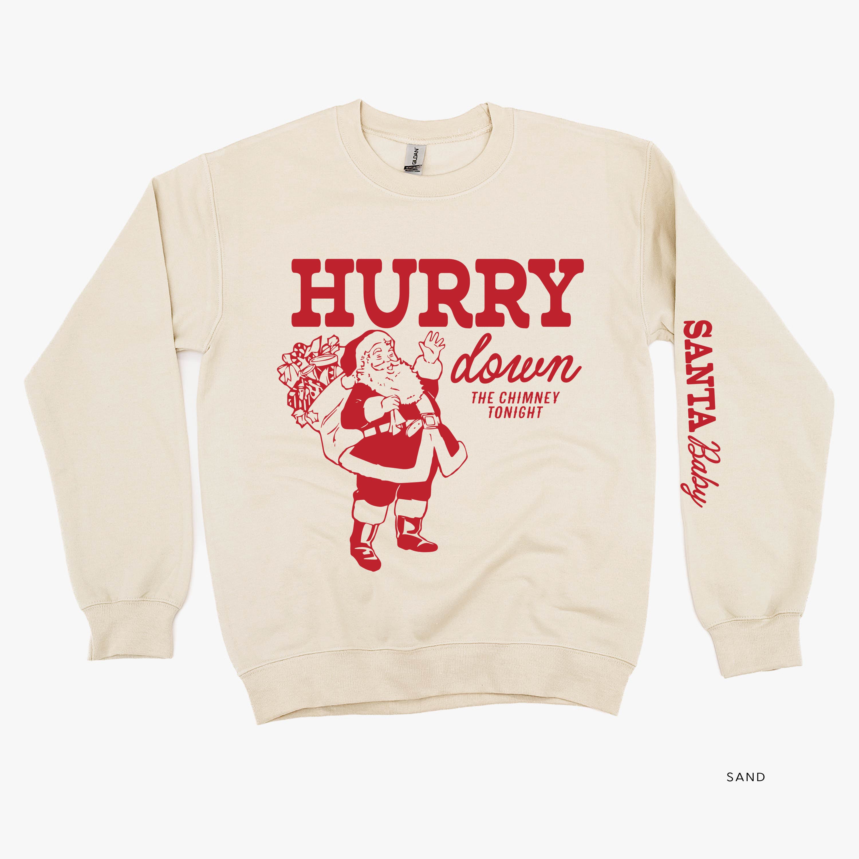 Hurry Down The Chimney Tonight (sd) - BASIC Fleece Little Mama Shirt Shop LLC