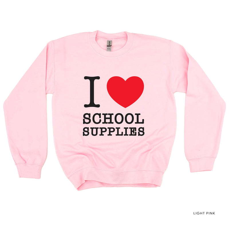 I ♥ School Supplies - BASIC FLEECE CREWNECK