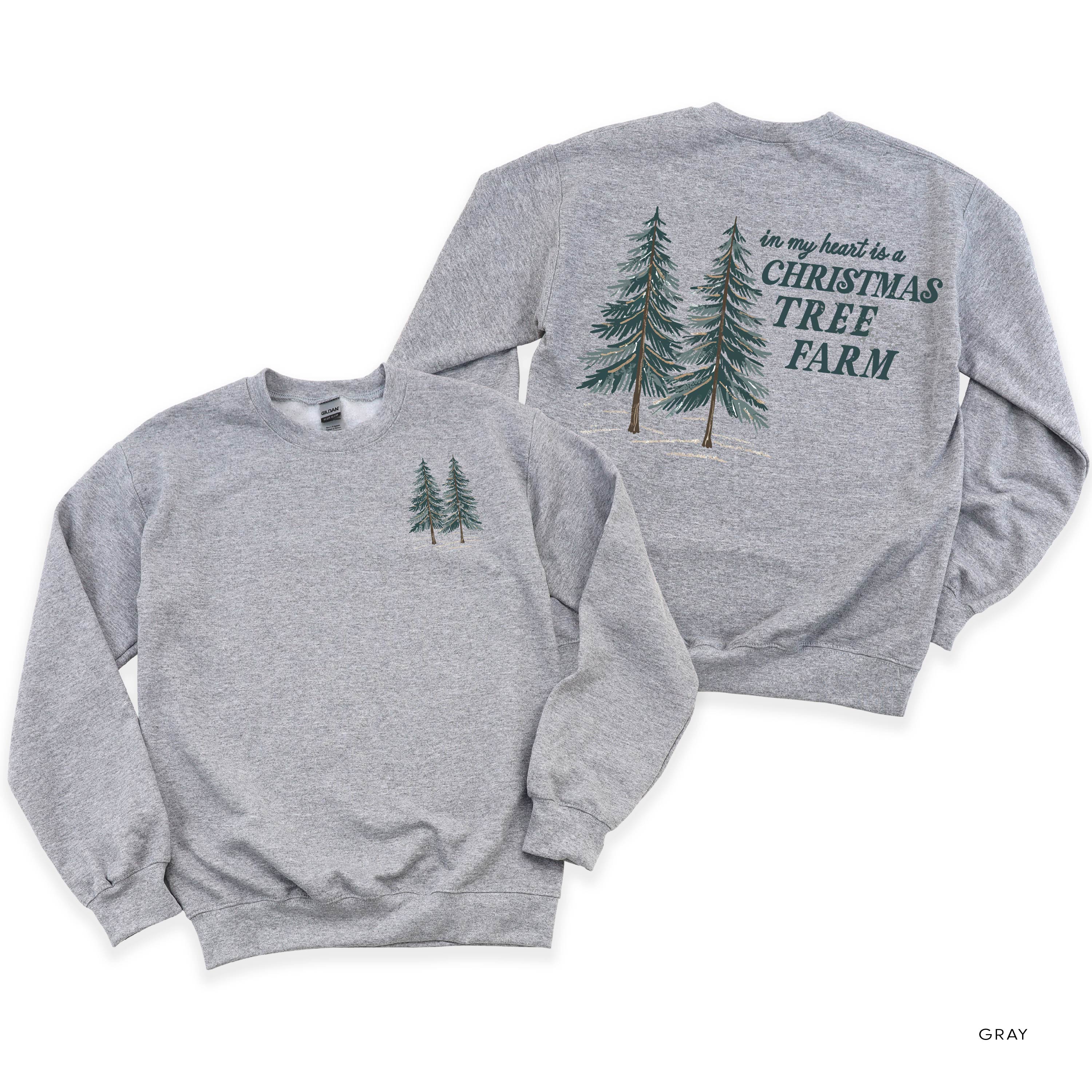 In My Heart Is A Christmas Tree Farm (pf&b) - BASIC Fleece Little Mama Shirt Shop LLC