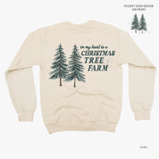 In My Heart Is A Christmas Tree Farm (pf&b) - BASIC Fleece Little Mama Shirt Shop LLC