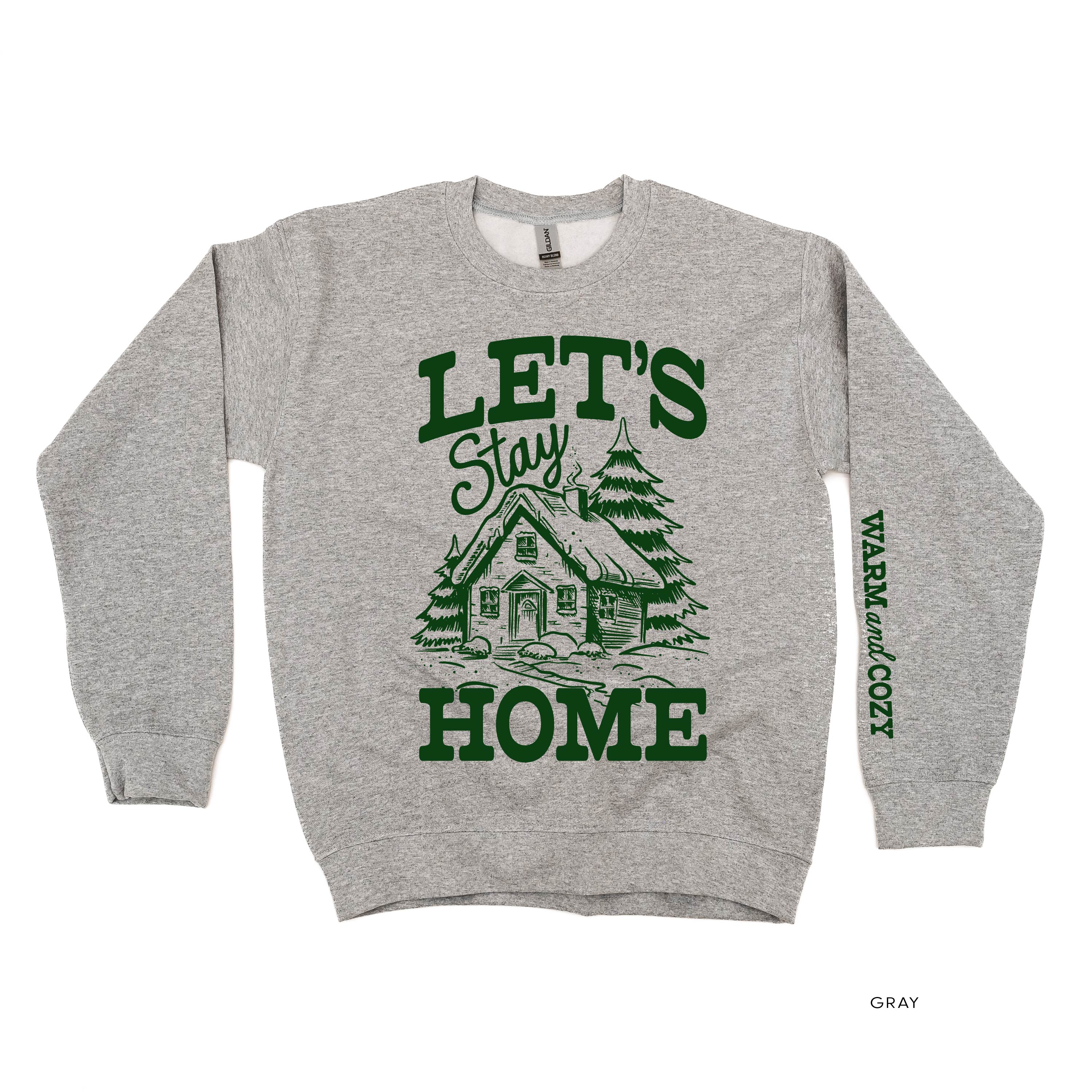 Let's Stay Home (sd) - BASIC Fleece Little Mama Shirt Shop LLC