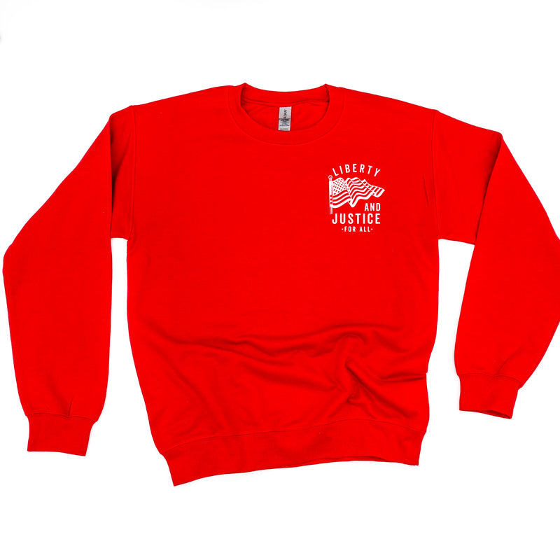 LIBERTY AND JUSTICE FOR ALL - BASIC FLEECE CREWNECK