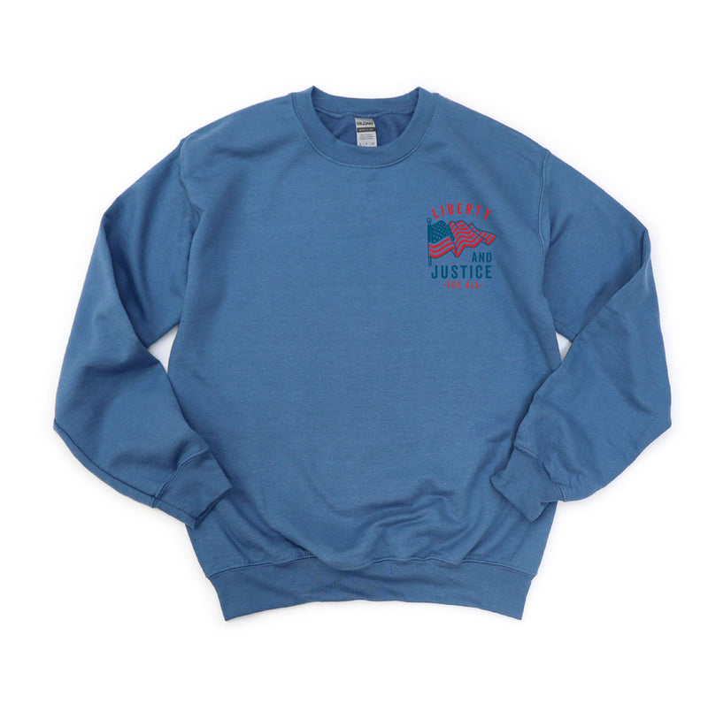 LIBERTY AND JUSTICE FOR ALL - BASIC FLEECE CREWNECK
