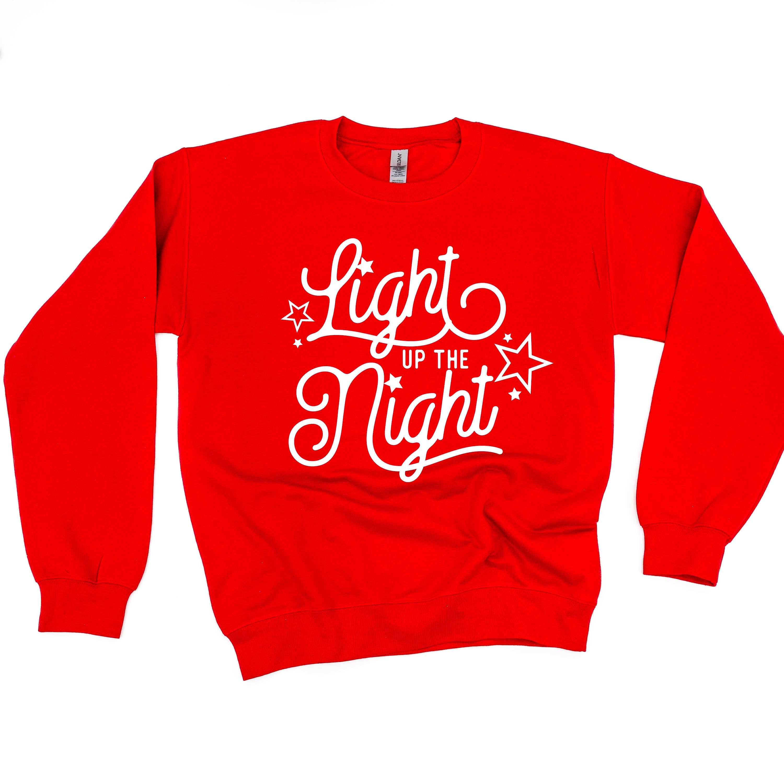 LIGHT UP THE NIGHT - BASIC FLEECE CREWNECK Little Mama Shirt Shop LLC