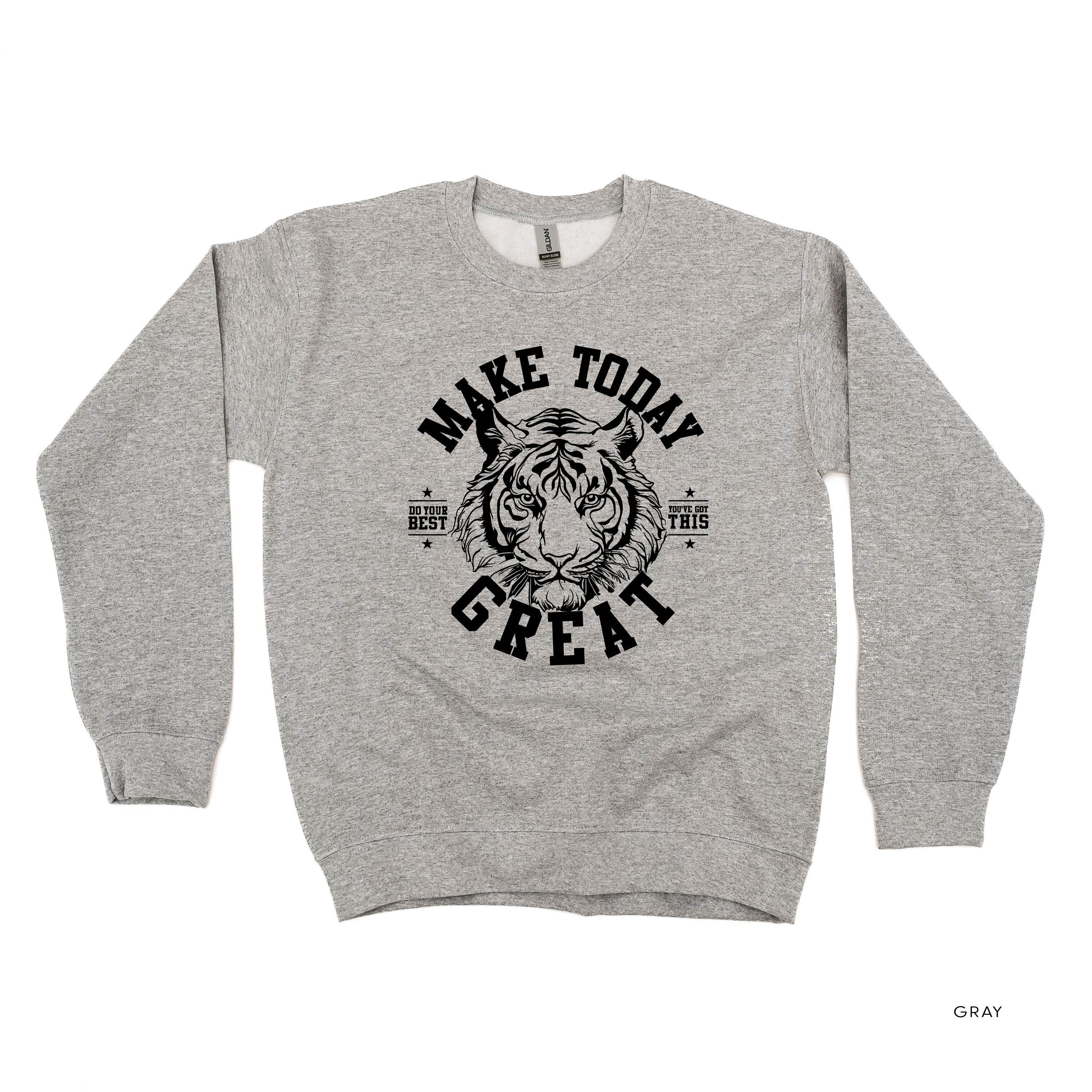 Make Today Great - TIGER - BASIC FLEECE CREWNECK Little Mama Shirt Shop LLC