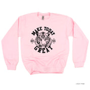 Make Today Great - TIGER - BASIC FLEECE CREWNECK Little Mama Shirt Shop LLC