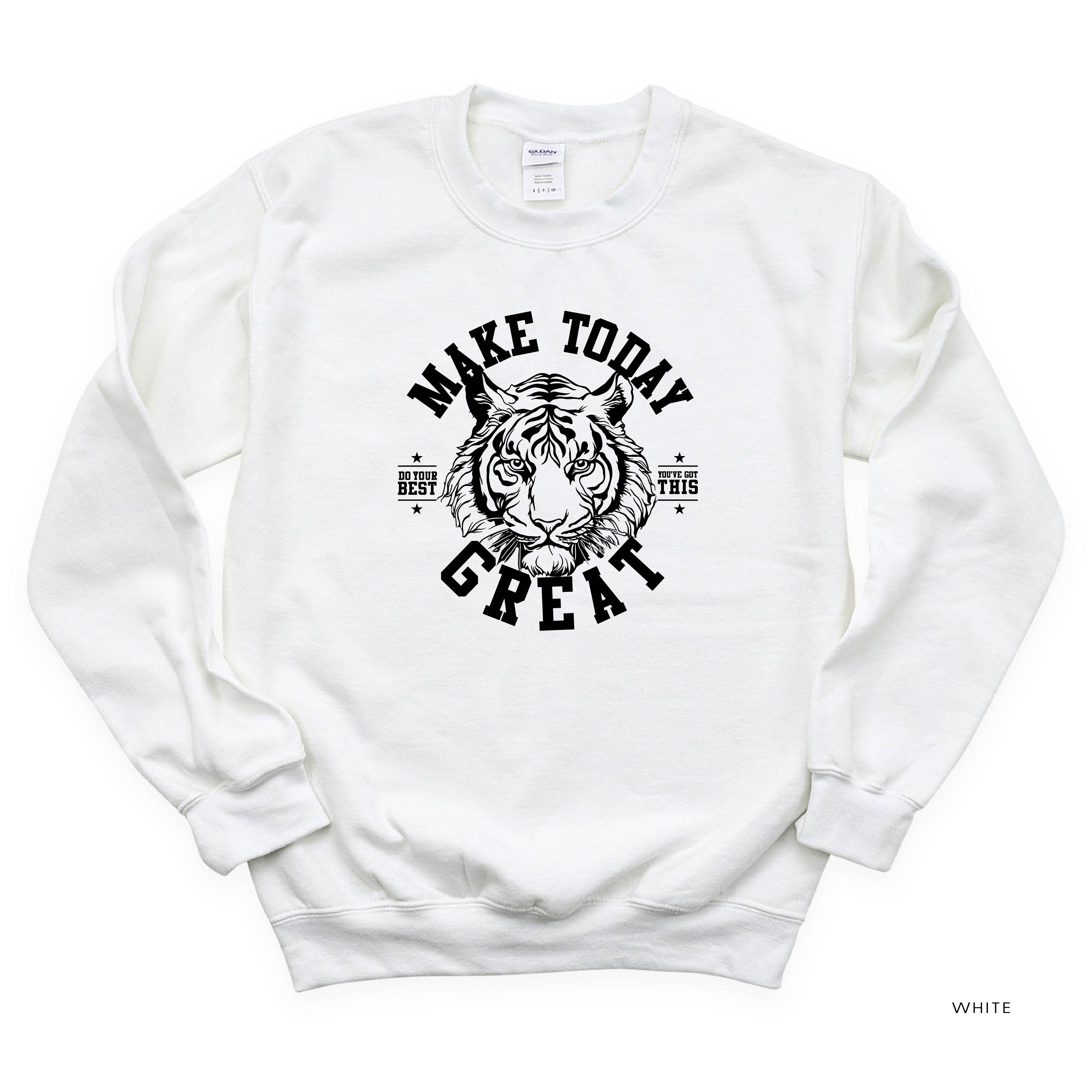 Make Today Great - TIGER - BASIC FLEECE CREWNECK Little Mama Shirt Shop LLC