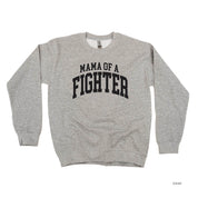 Mama of a Fighter - Varsity - BASIC FLEECE CREWNECK
