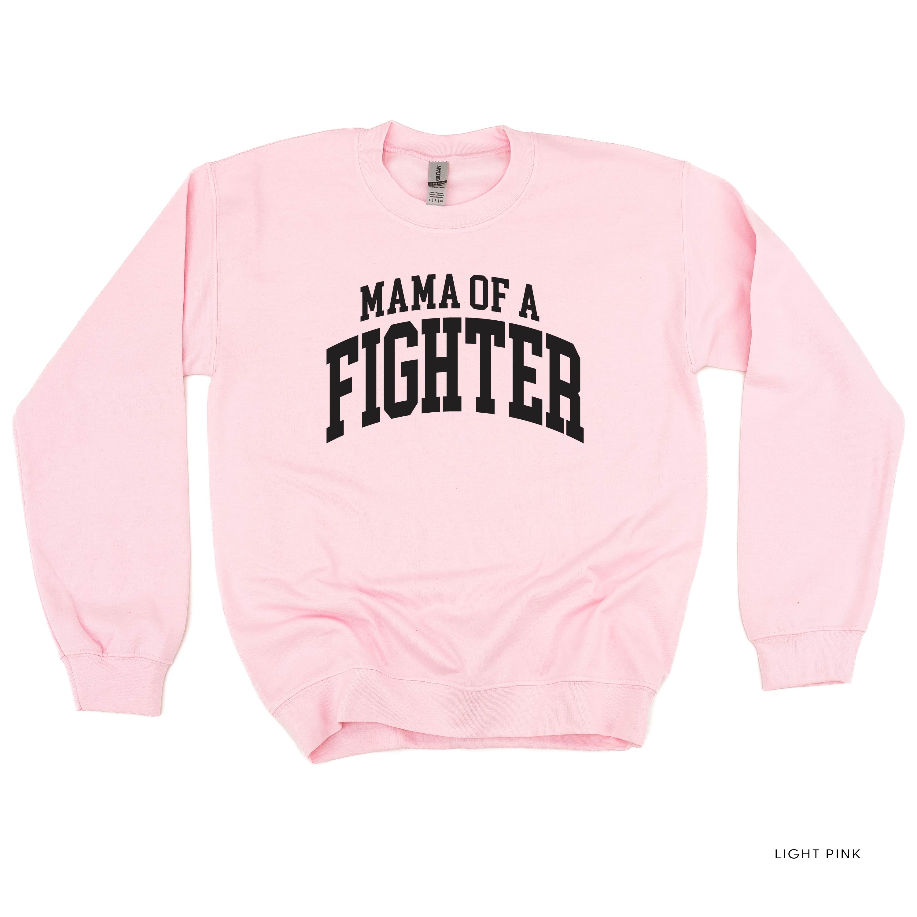 Mama of a Fighter - Varsity - BASIC FLEECE CREWNECK