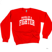 Mama of a Fighter - Varsity - BASIC FLEECE CREWNECK