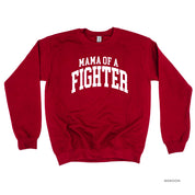 Mama of a Fighter - Varsity - BASIC FLEECE CREWNECK