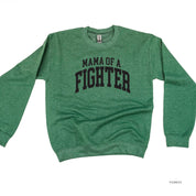 Mama of a Fighter - Varsity - BASIC FLEECE CREWNECK