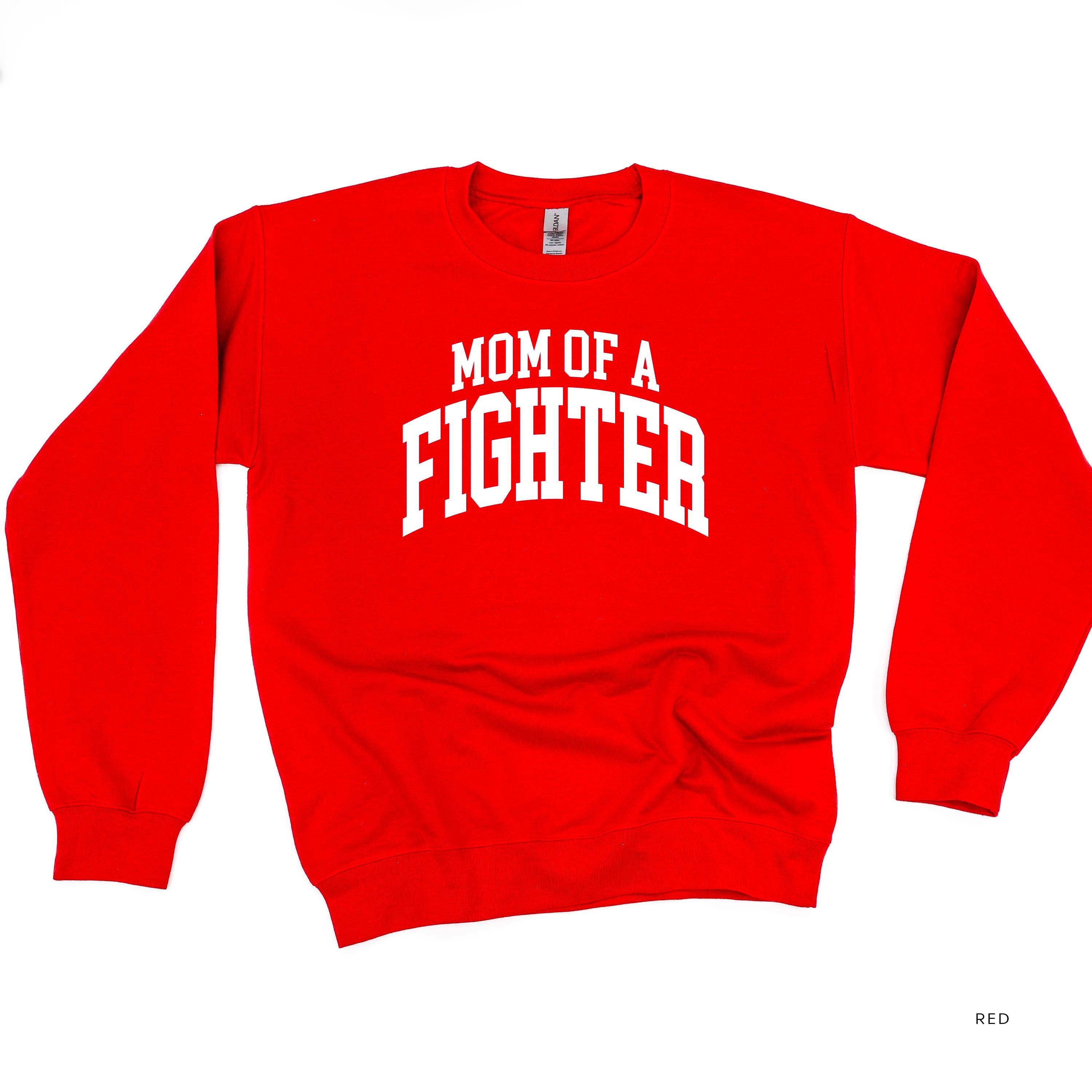 Mom of a Fighter - Varsity - BASIC FLEECE CREWNECK