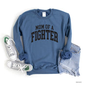 Mom of a Fighter - Varsity - BASIC FLEECE CREWNECK