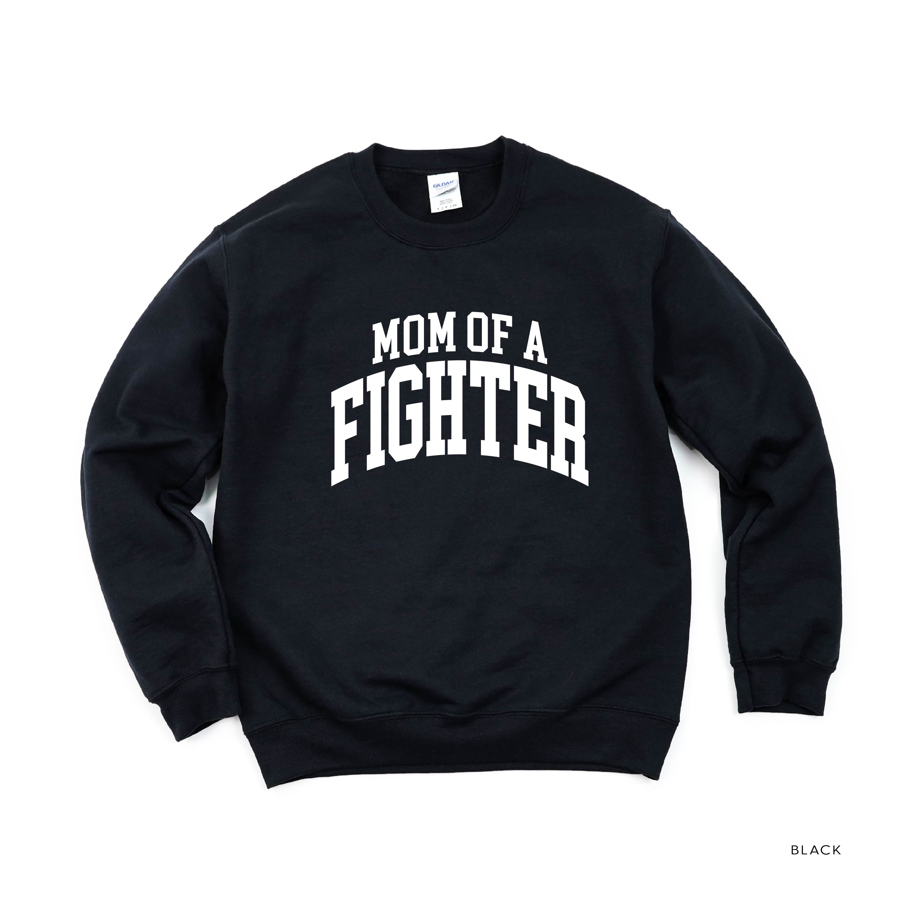 Mom of a Fighter - Varsity - BASIC FLEECE CREWNECK