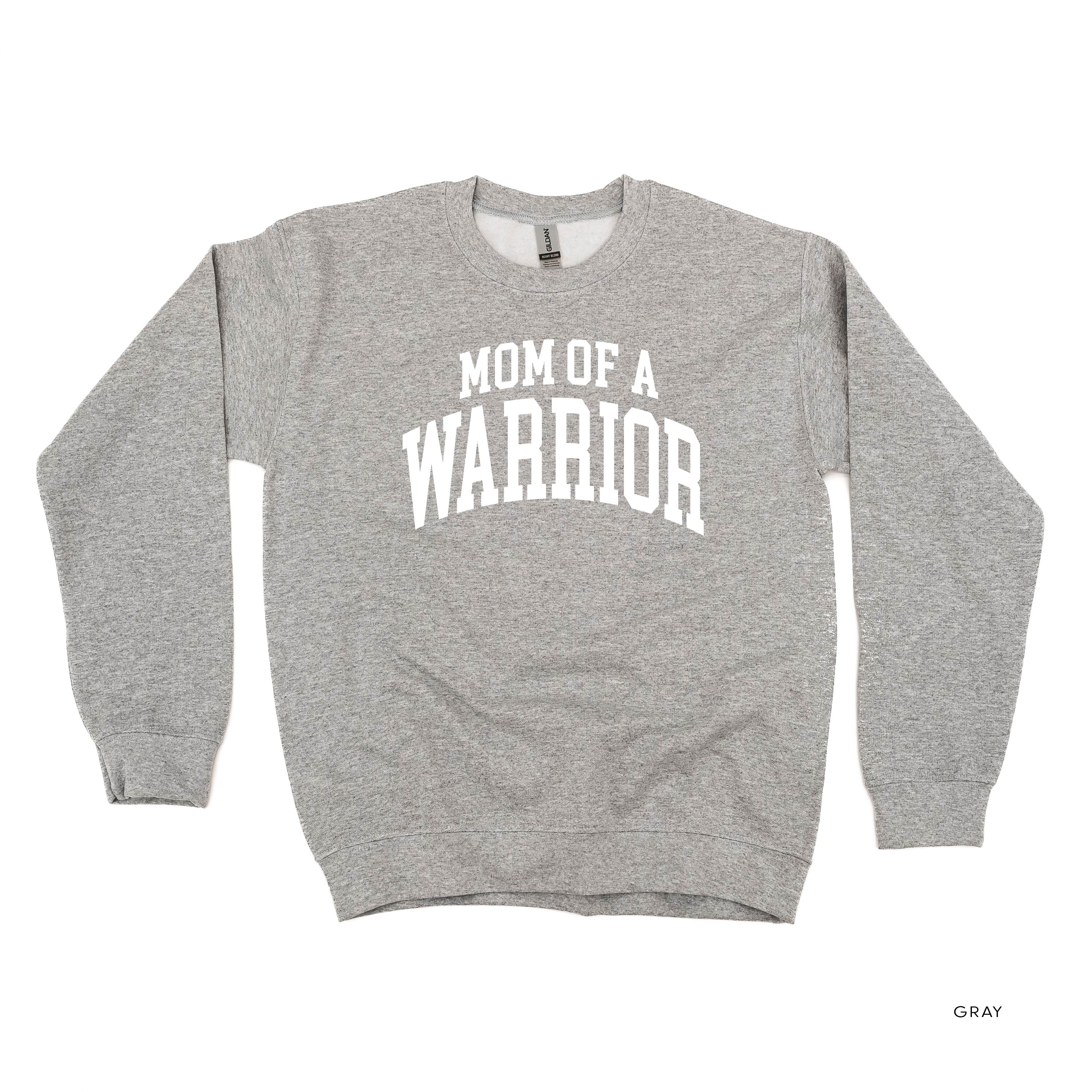 Mom of a Warrior - Varsity - BASIC FLEECE CREWNECK